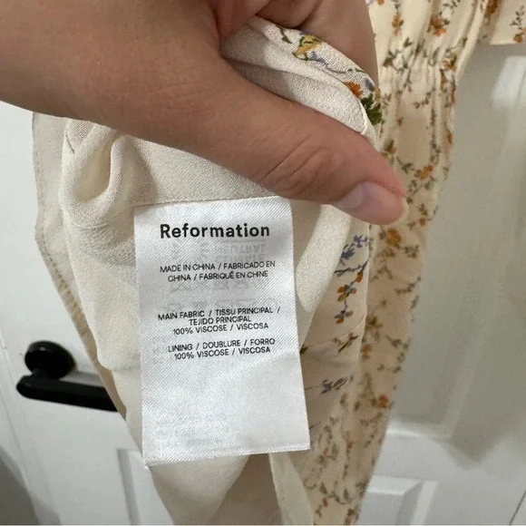 Reformation Malachi Dress Mini Ruffle Mini Dress Size 4 - Picture 8 of 10